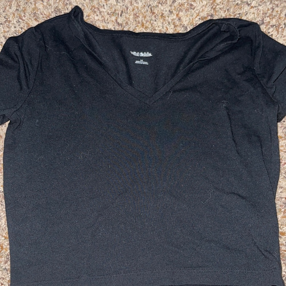Crop black top